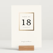"Defined" - Table Numbers in Snow by mo kelley - Displayed (stand not included)