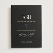 "Inventive" - Table Numbers in Pepper by Olivia Raufman - Front