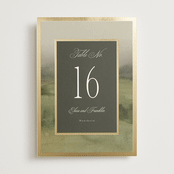 "Hillside" - Table Numbers in Graphite by Everett Paper Goods - Front