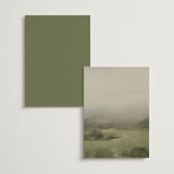 "Hillside" - Table Numbers in Graphite by Everett Paper Goods - Back of Card Options