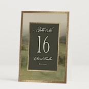 "Hillside" - Table Numbers in Graphite by Everett Paper Goods - Folded