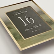"Hillside" - Table Numbers in Graphite by Everett Paper Goods - Detail