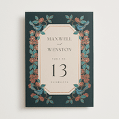 "Wedding birds" - Table Numbers in Onyx by Ana de Sousa - Front
