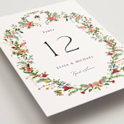 "Tropica" - Table Numbers in Papaya by Susan Moyal - Detail
