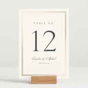"Lustre" - Table Numbers in Cloud by Nicole Walsh - Displayed (stand not included)