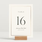 "Opulence" - Table Numbers in Pearl by Stacey Meacham - Displayed (stand not included)