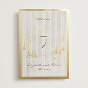 "Mountain Love" - Table Numbers in Dew by Petra Kern - Front