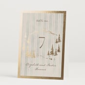 "Mountain Love" - Table Numbers in Dew by Petra Kern - Folded