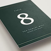 "Style and grace" - Table Numbers in Forest by Stacey Meacham - Detail