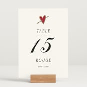 "Amore" - Table Numbers in Snow by Ani Somi - Displayed (stand not included)