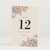 "Mandala Corners" - Table Numbers in Peony by Oma N. Ramkhelawan - Folded