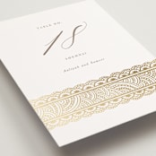 "Gilded Henna" - Table Numbers in Lily by Mansi Verma - Detail