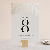 "Sparkle + Shine" - Table Numbers in Snow by Kristie Kern - Front
