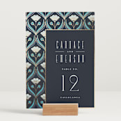 "Deco pattern" - Table Numbers in Cote d'azur by Ana de Sousa - Displayed (stand not included)
