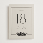 "Bouquet Toss" - Table Numbers in Smoke by Robert and Stella - Front