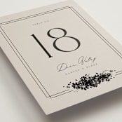 "Bouquet Toss" - Table Numbers in Smoke by Robert and Stella - Detail