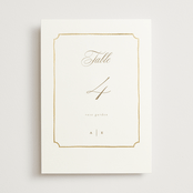 "Monogram in Leaves" - Table Numbers in Pearl by Leah Bisch - Front