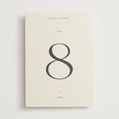 "Walnut" - Table Numbers in Linen by Blustery August - Front