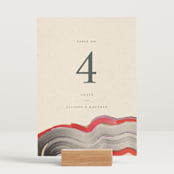 "Agate" - Table Numbers in Gem by Sumak Studio - Displayed (stand not included)