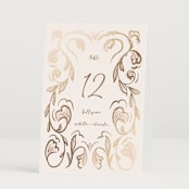 "Bella Bellissima" - Table Numbers in Blush by Ani Somi - Folded