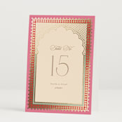 "Mandapam" - Table Numbers in Carnation by Creo Study - Folded
