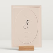 "Champagne" - Table Numbers in Rose by Ani Somi - Displayed (stand not included)