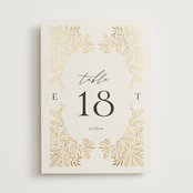 "Baroque" - Table Numbers in Cream by Jen Owens - Front