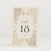 "Baroque" - Table Numbers in Cream by Jen Owens - Folded