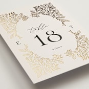 "Baroque" - Table Numbers in Cream by Jen Owens - Detail