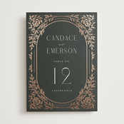 "Gilded nouveau frame" - Table Numbers in Onyx by Ana de Sousa - Front