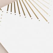 "Deco Fan Border" - Table Numbers in Classic White by Kelly Schmidt - Detail