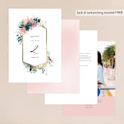 "Pretty Wildflowers" - Table Numbers in Garden by Lori Wemple - Back of Card Options