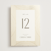 "Moderne" - Table Numbers in Alabaster by Pixel and Hank - Front