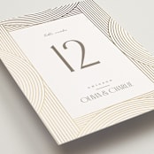 "Moderne" - Table Numbers in Alabaster by Pixel and Hank - Detail