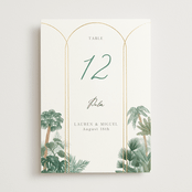 "The Greenhouse" - Table Numbers in Seagreen by Elly - Front