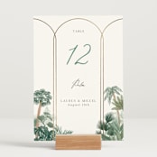 "The Greenhouse" - Table Numbers in Seagreen by Elly - Displayed (stand not included)