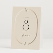 "Misha" - Table Numbers in Latte by Kristie Kern - Folded