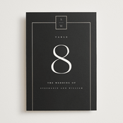 "Elegant Station" - Table Numbers in Noir by Stacey Meacham - Front