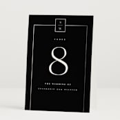 "Elegant Station" - Table Numbers in Noir by Stacey Meacham - Folded