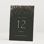 "Fringe" - Table Numbers in Midnight by Leah Bisch - Folded
