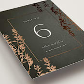 "Quince" - Table Numbers in Ivy by Kelly Schmidt - Detail