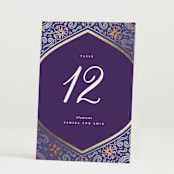 "Whole New World from Disney's Aladdin" - Table Numbers in Aubergine by Creo Study - Folded