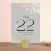 "Beloved" - Table Numbers in Mist by Design Lotus - Front
