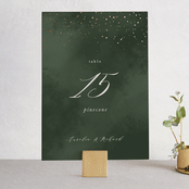 "Evergreen" - Table Numbers in Shamrock by Leah Bisch - Front