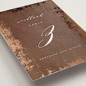 "Woodland Hills" - Table Numbers in Copper by Eric Clegg - Detail