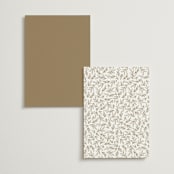 "Chic Monogram" - Table Numbers in Porcelain by Mansi Verma - Back of Card Options