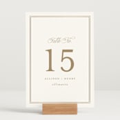"Chic Monogram" - Table Numbers in Porcelain by Mansi Verma - Displayed (stand not included)