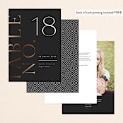 "Finley" - Table Numbers in Graphite by Kristie Kern - Back of Card Options