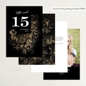 "fairytale dust" - Table Numbers in Midnight by Phrosné Barwood - Back of Card Options