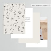 "Floral Type Arch" - Table Numbers in Linen by Baumbirdy - Back of Card Options